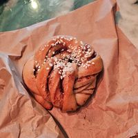 Cinnamon roll at Dauns in East London