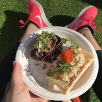 Skagen open sandwich at Catford food market...yum yum  at Dauns in East London