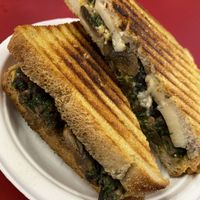 Grilled Camembert & mushroom with truffle oil  at Dauns in East London