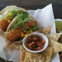 Beer battered tofu. Tartar sauce has egg mayo. They made me a different sauce. at Sundown Social Club in Phnom Penh