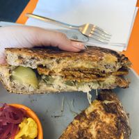 Vegan rueben toastie  at 305 Kitchen in Edinburgh