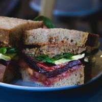 Vegan club sandwich at 305 Kitchen in Edinburgh