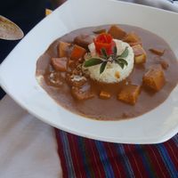 Pepian with tofu at Cafe Sabor Cruceño in Santa Cruz La Laguna