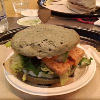 Focaccia ripiena di tempeh, avocado, insalata, wasabi, etc. at HUG at Turnè in Monza