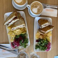 Cheese sandwich with chorizo and lots of cheeeeeese  at Delivore in Stockholm