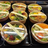 Three vegan salads at Kleiner - Bahnhofpassage in Zurich