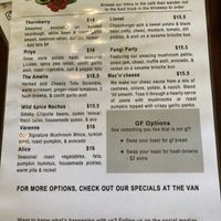 Menu April 2021 at Wild Spice Kitchen in Annerley