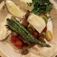 Sourdough with tomatoes & asparagus & tofu at Wild Spice Kitchen in Annerley