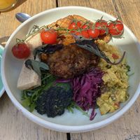 Vegan breakfast bowl at The Winey Cow in Mornington