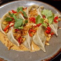 Vegan satay dumplings at Hills Dumplings in Helsinki