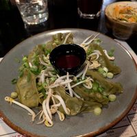 Vegan pan fried dumplings at Hills Dumplings in Helsinki