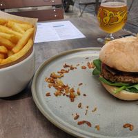 Shiitake burger, lekker! at Ellis Gourmet Burger in Liege