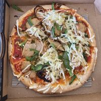 spicy pesto chick’n (on gf base)  at La Porchetta in Berwick