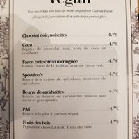 Vegan cookie menu at Maison Charlotte Busset in Cannes