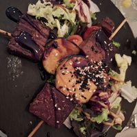 Pincho de Tofu Teriyaki at MariCastaña in Almeria