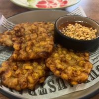 Corn fritters  at Pochana in Brisbane