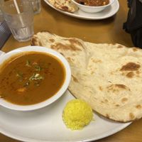 Naan with paneer curry   at Raja in Naha