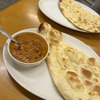 Vegan chana masala chickpea curry with naan   at Raja in Naha