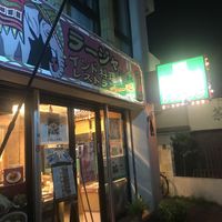 The exterior - look for the flags  at Raja in Naha