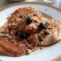 pancakes with peanut butter at L'Alchimiste in Brussels