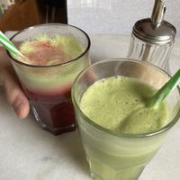 Fresh juices   at L'Alchimiste in Brussels