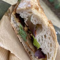 Beyond Meatloaf
Homemade vegan meatloaf, ketchup, mustard, salad & crispy onions  at L'Alchimiste in Brussels