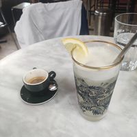 Lemonade and espresso at L'Alchimiste in Brussels