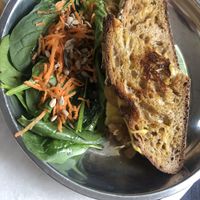 Mozzarella grilled toastie  at L'Alchimiste in Brussels