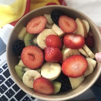 Obst salad! at Haelthy Bar & Cafe in Berlin