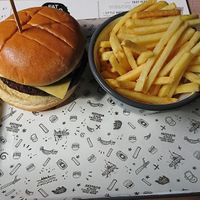 Bloody Harrelson and fries. 11.90 pounds. at Fat Hippo in Durham