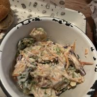 The vegan slaw was nice too   at Fat Hippo in Durham