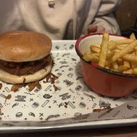 Tasty vegan burger   at Fat Hippo in Durham