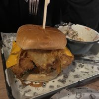 Tasty ‘chicken’ vegan burger   at Fat Hippo in Durham