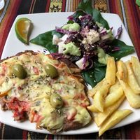 Very delicious! The best vegan food I had in Mindo! at Mindo Sobre Ruedas in Mindo