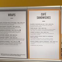 Part of the menu at MIA - Au Bon Pain - TG in Miami