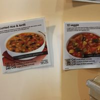 Vegan soups  at MIA - Au Bon Pain - TG in Miami