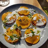 Pumpkin ravioli, delicious! at Wild Cafe in Estepona