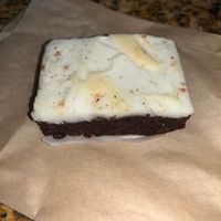 Eggnog spiced rum brownie at avenue cafe in New Orleans