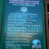 Info on Staff of Life's sustainable building.  at Staff of Life in Santa Cruz