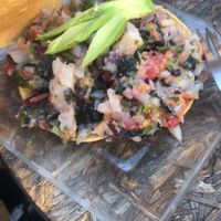 Ceviche coliflor  at Lxs de Abajo in Zacatecas