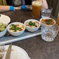 Dip trio to share  at Eli Falafel - Jiujiang Rd in Shanghai