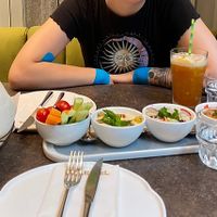 Dip trio to share  at Eli Falafel - Jiujiang Rd in Shanghai