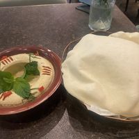Humus and puff bread= 58 RMB  at Eli Falafel - Jiujiang Rd in Shanghai