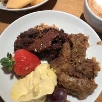 Cake and mousse  at Tibits in London