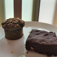 Matcha muffin & brownie at Bakeshop Pivot in Seoul