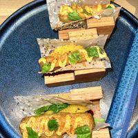 Vegan tofu sushi tacos  at Earls in Plano