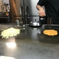 Great chance to experience local Hiroshima speciality vegetarian /vegan! You can indicate which ingredients to not have on the okonomiyaki - no squid ink sauce, no fish powder, etc at Hassei in Hiroshima