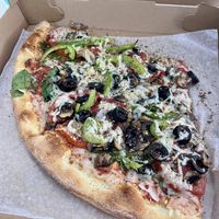 Two vegan veggie slices  at Downtown House of Pizza in Fort Myers