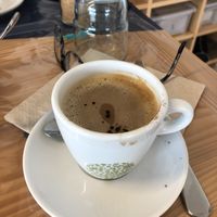 Coffee with rice milk at Café Fauve in Norroy-le-veneur