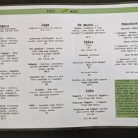 Menu at The Blue Bell in Conwy